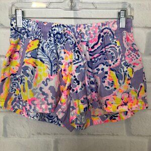 Lilly Pulitzer Baybreeze Linen Shorts Size XS Lilac Verbena So Snappy